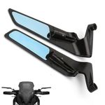 TRYFLY New Bike Mirror Adjustable Rotating Rear View Stealth Fin Wings Side Mirrors for Yamaha, Hero Honda Suzuki Benelli DUKE-250-390 MT-15 Apache 200 4v All Street Necked Bikes Accessory. SET OF 2