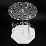 Atyhao Pipette Rack, 28 Holes Round Disc Test Tube Rack Stand for Chemical Laboratory Equipment