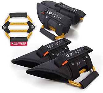 GPCA Metal Grab Handles for 2007–2023 Jeep Wrangler JL, 4xe, JT, JK, Sport, Sahara, Rubicon and Gladiator 4DR/2DR GP Grip PRO Foldable Patented (4+2 Pack, Yellow)