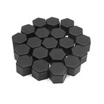 uxcell 20pcs 21mm Rubber Car Wheel Tire Nut Screw Lug Dust Cover Caps Hub Protector Black