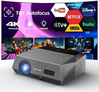 4K Auto Focus Daylight Projector Ultra HD Movie Gaming Proyector LED Smart WiFi Bluetooth NFC Indoor Outdoor Home Theater 4K HDR HDMI Apps Android TV Ceiling Bright 1500ANSI High Lumen Daytime Use