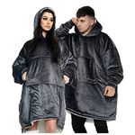 Hug Snug Oversized Hoodie Women, Sherpa Fleece Snuddies Women Charcoal Blanket Hoodie Mens, Wearable Blanket Women's Hoodies Adults Snuddie Udie