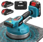 Seesii KP-160B Tile Vibration Tool, Cordless Tile Vibrator Leveling Machine with 2×2000mAh Batteries, 160mm Large Suction Strong Grip, 12-Speed Adjustable Tile Tools for Floor/for the Pro and DIY