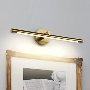 JUSHENG LED Picture Light for Paintings Gold Hard-Wired Connection Gallery Lighting Fixtures Dimmable Modern LED Picture Lights Artwork Display Lighting 24.21'' Inch 16W 3000K Warm White