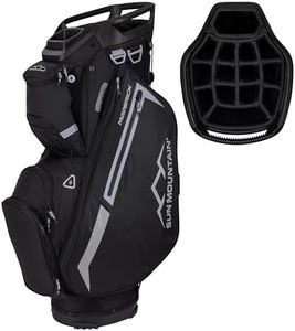 Sun Mountain 2025 Maverick 14 Way Divider Golf Bag with 9 Spacious Pockets - Lightweight Golf Bag for Men and Women with Ergonomic Shoulder Straps Ideal for Both Carts and Walking - Black