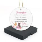 Friends Christmas Ornaments Hanging Xmas Keepaske with Gift Box,for Friends,Family,Friendship Bestie