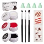 Lictin Halloween Face Paint, Face Painting Kit Set with 3 Face and Body Makeup Colours, Ideal for Zombies, Vampires, Monsters, Cosplay and other Halloween Makeup Looks