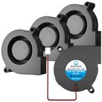 WINSINN 50mm Blower Fan 12V 5015 Dual Ball Bearing 50x15mm Turbine Turbo Brushless - High Speed (Pack of 4Pcs)