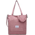 Makukke Corduroy Totes Bag Women - Shoulder Hobo Bag Handbags Crossbody Bag Big Capacity Shopping Purses, Pink, Large, Tote Bag