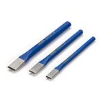 Estwing 3-Piece Hex Shaft Cold Chisel Set, 3/4, 5/8, and 5/16-Inch Chisels, Durable High Carbon Steel (42519)