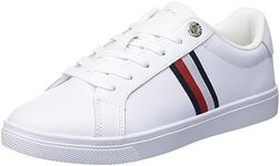 Tommy Hilfiger Women's Essential Stripe Court Sneaker, White, EU 37/US 6.5