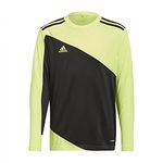 adidas Boy's Squadra 21 Goalkeeper Jersey, Team Solar Yellow/Black, 13-14 Years