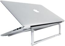 MMOBIEL Laptop Stand Foldable – Laptop Riser 10 to 18 inches - Ventilated Laptop Holder Universal - Laptop Stand for Desk Compatible with MacBook, Notebook, ASUS, Acer and More - Aluminum