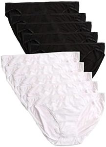 Felina Smooth Low Rise Bikini Panties - Seamless Underwear for Women, Panties for Women (10-Pack) Black White
