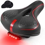 LCYMD Comfortable Bicycle Seat Wide Bike Seat for Men Women with Memory Foam Dual Shock Absorbing Ball Replacement Soft Bike Saddle Cushion for Stationary/Exercise/Road/Mountain Bike