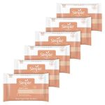 Simple Face Facial Cleansing Wipes for Stressed Looking Skin Instant Glow & Defend Face Cleansing Wipes that Brightens and Evens Skin Tone 25 Count 6 Pack