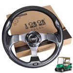 10L0L Golf Cart Steering Wheel, Generic of Most Golf cart EZGO Club Car Yamaha (style1 Gray)