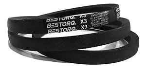 BESTORQ B177 V-Belt, Classic Wrapped Rubber X3 V-Belt, Black, 180" Outside Circumference x .66" Width x .43" Height, Pack of 4