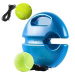 Tennis Trainer Rebound Ball Set, Portable Tennis Equipment/Device for Self-Practice, Solo Tennis Practice Rebound Kit, One Training Base with two String Balls for Beginners/Adults - 1base+2balls