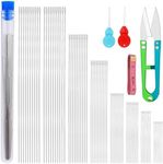 UOOU 85 Pcs Beading Needles Set,8 Sizes Long Straight Beading Thread Needles,Seed Bead Needles Embroidery Needles,Needle for Beads for Jewelry Making