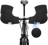 Cintizon Fleece Lining, Fleece Lining Handlebar Mittens, Bike Handlebar Reflective Warmer Covers, Mountain Bike Hand Warmer, Mittens for Cycling Hand for Winter Cycling Commuter Bike Gloves