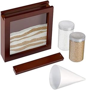 Lillian Rose W Espresso Finished Unity Ceremony Set with 2 Containers of Colored Sand, 1.75", Brown