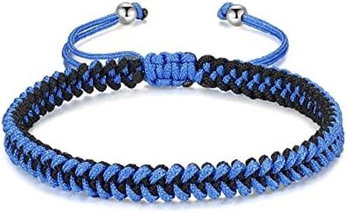 JENDEAR SHINE Bracelet en Corde Tressée Femmes Hommes, Filles Garçons Anniversaire Amitié Couple Cadeaux Bijoux Faits à la Main Corde Noire Corde Rouge