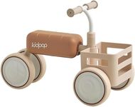 Kidpop Toast Baby Walker Convertible Push Rider with Detachable Seat, Anti-Tip Tri-Frame & Food-Grade Basket for 10-36 Months (Beige)