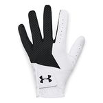 Under Armour Mens 2022 UA Medal Synthetic Golf Glove - Black/White - M