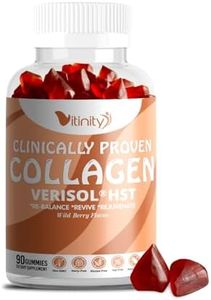 VITINITY VERISOL® HST+HA+VIT C Collagen Hard Chewy Gummies Clinically Proven Beauty.Firmer,Smoother Skin,Fewer Wrinkles,Reduced Cellulite.True Beauty from Within.The Look-Good Feel-Good -30 Day Supply