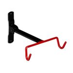 Relaxdays Wall Bicycle Holder, Folding, Load Capacity 20 kg, Home & Garage, HWD: 20 x 25 x 36 cm, Bike Hooks, Black/Red