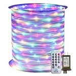 RcStarry 165FT Dia 3MM Rope String Lights, 50M 500 LEDs Plug in 8 Modes Remote&Timer Indoor Outdoor IP67 Waterproof Rope Fairy String Lights for Garden, Patio,Landscape, Bedroom and More(Multicolor)