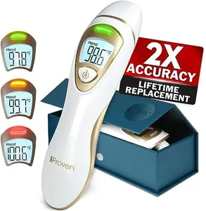 iProvèn Pro Series | Non-Touch Forehead Thermometer with Ear Function | FSA HSA Eligible | Superior Accuracy for Adults, Kids, Babies | Premium Digital Thermometer for Adults and All Ages