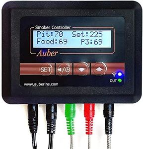AUBER WiFi BBQ Smoker Temp Controller for Weber Smokey Mountain/Akorn 3-Probe, 2nd Gen, SYL-3615 (6.5CFM Blower)