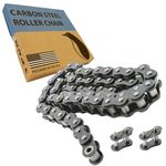 PGN #60 Roller Chain - 10 Feet + 2 Free Connecting Links - Carbon Steel Chain - 159 Links