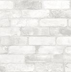 NuWallpaper NU2218: Loft White Brick Peel & Stick Wallpaper