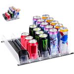 Drink Dispenser for Fridge, Jhua Self-Pushing Soda Can Dispenser for Refrigerator with Automatic Pusher Glide, Width Adjustable Drink Organizer for Fridge, Soda Can Organizer for Beer, Pop Can, 5 Row