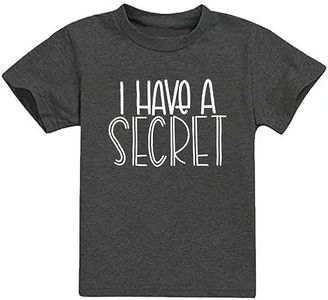 Big Brother I Have A Secret T Shirt Toddler Baby Boys Cotton Tee Promoted to Brother Boys Sibling Outfit, Dark Grey-1w, 18 Months