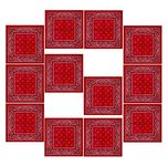 Boolavard 100% Cotton, 1, 6 or 12 Bandanas with Original Paisley Pattern Choice of Scarf Wrap Headwear/Wrap Hair Head Neck Ribbon Head (6 Mixed Order 3)