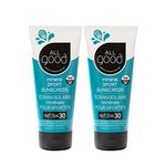 All Good Sport Mineral Sunscreen Lotion - Coral Reef Friendly, Water & Sweat Resistant, Face & Body, UVA/UVB Broad Spectrum SPF 30+ (3 oz)(2-Pack)