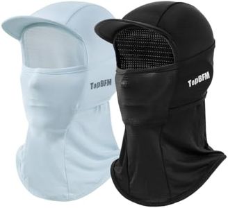 TopBFM Sun Brim Balaclava, Summer Cooling Mesh UV Face Mask for Men Women