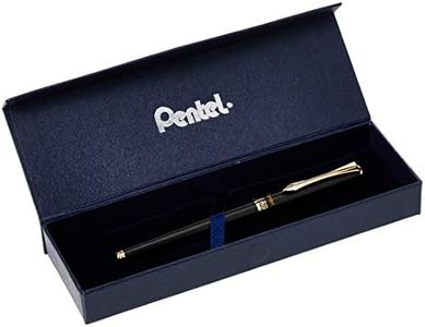 Pentel Sterling Pluma estilográfica barril de obsidiana con caja de regalo, color negro