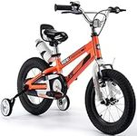 Royal Baby 16" ORANGE FREE STYLE SPACE KIDS BIKE WITH HEAVY DUTY STABILISERS+BELL+WATER BOTTLE AND HOLDER (ORANGE, 16")