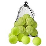 Bramble Tennis Balls with Mesh Bag, 6.5cm Diameter, Classic Yellow Felt (30)