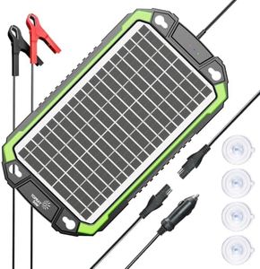 TOPRAY Solar 10W 12V Solar Battery Trickle Charger & Battery Maintainer
