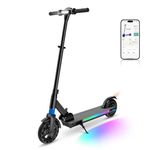 E-RIDES Electric Scooter, 8'' Foldable Kids Electric Scooters for Ages 8-16,LED Display, Colorful Lights, Adjustable Speed and Height, 25 Km/h & 20 Km Range E Scooter, Gift for Kids and Teenagers