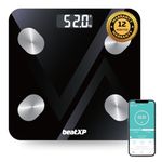 beatXP SmartPlus Ace Bluetooth BMI Weight Machine for Body Weight with 13 Essential Body Parameters, High Precision Sensors & Easy App Sync, 18 Months Warranty, 180 Kg