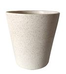 UrbanRoots V Shape Ceramic Pot (Marble, 8.5 Inch), Off-White