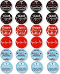 Sparkle and Bash Button Pins, Nurse Appreciation Gifts in 6 Designs (2.28 Inches, 24 Pieces)