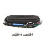FLEOR One Size Guitar Humbucker Pickup, Double Hot Rail, Humbucker Pickup (9-10K), Full Black, Fit Fender Strat Squier Tele, Electric Guitar
